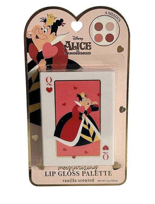 Lip Gloss Palette: Alice No País da Maravilhas ( Sabor: Vanilla ) - pronta entrega