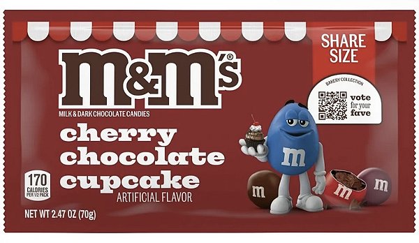 M&M’s Cherry Chocolate Cupcake ( 70g ) - pronta entrega