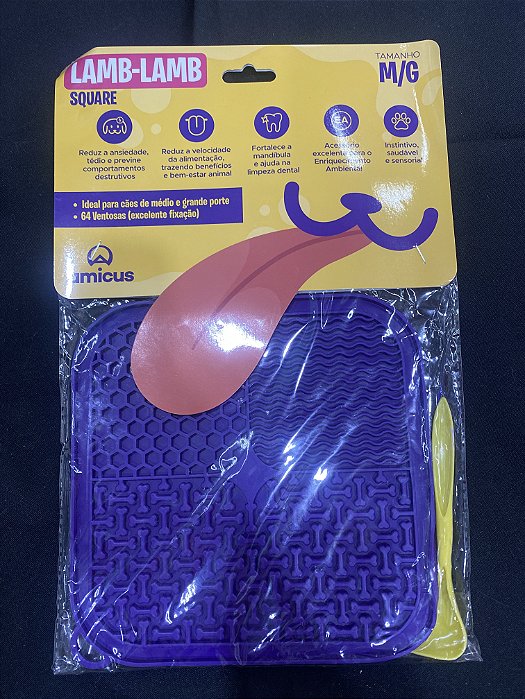Brinquedo e Comed. Lento Lamb Lamb Square Roxo