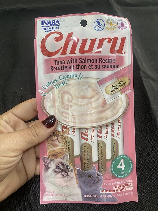 Purê Churu Atum e Salmão para Gatos