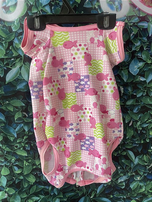 Roupa Tecido Poliamida Estampa de Peixe Rosa 6