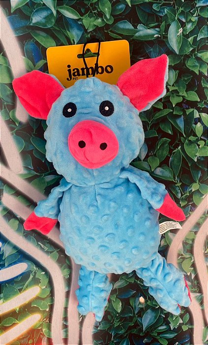 MORDEDOR PELÚCIA BIG SCAM PORCO AZUL