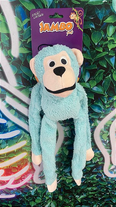 MORDEDOR PELÚCIA MACACO LIMITED AZUL