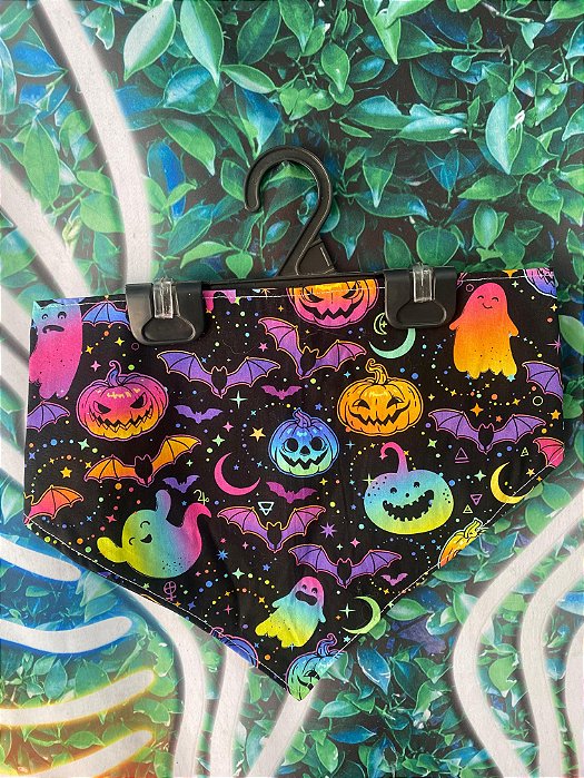 Bandana Halloween Preto com Neon GG