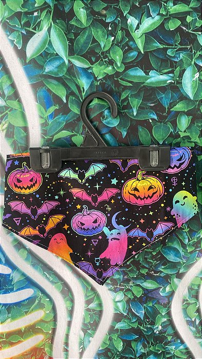 Bandana Halloween Preto com Neon G