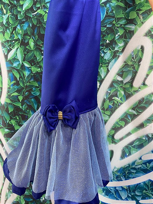 Vestido Pet Azul Royal GG