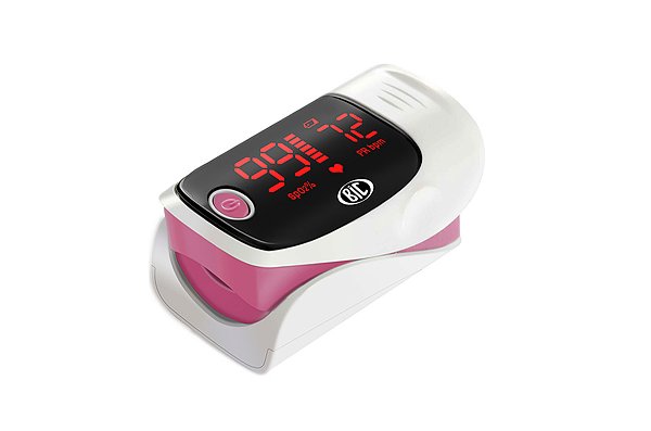 Oxímetro Medidor de Saturação de Pulso Portátil Adulto (Tipo Dedo) - Rosa BIC YK-80A