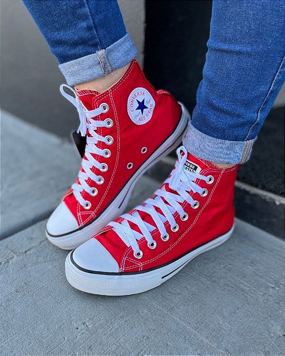 All Star Cano Alto Converse Vermelho