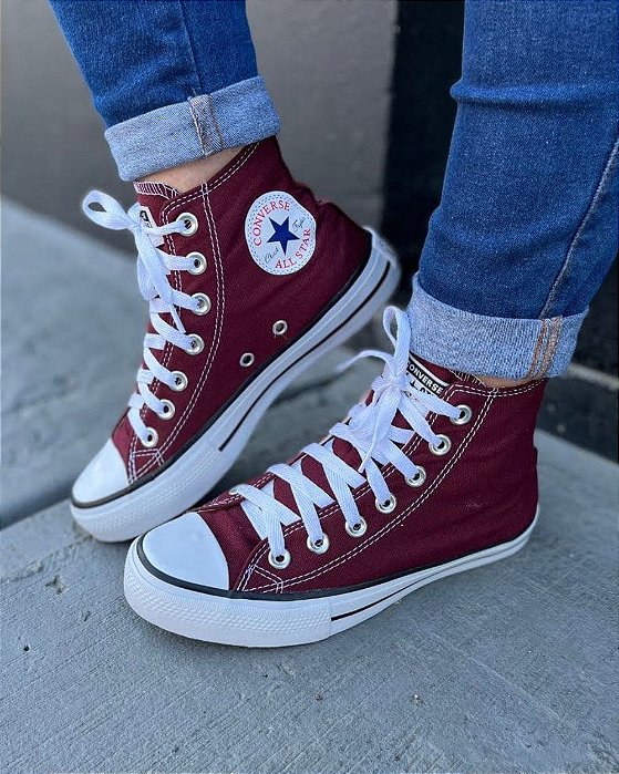 All Star Cano Alto Vermelho Masculino Feminino oferta