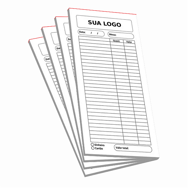 2. BLOCO DE PEDIDO - BLOCO DE COMANDA 21x10cm