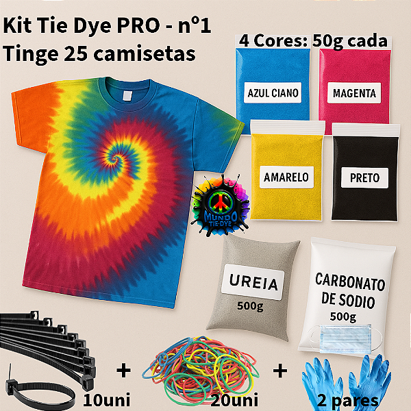 Kit  Completo Tie Dye PRO - nº1