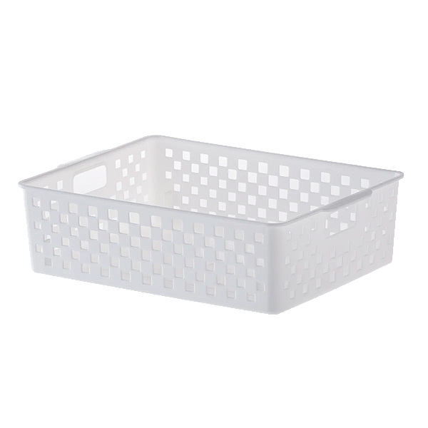 Cesto organizador 27 cm x 21 cm x 8 cm Quadratta Branco