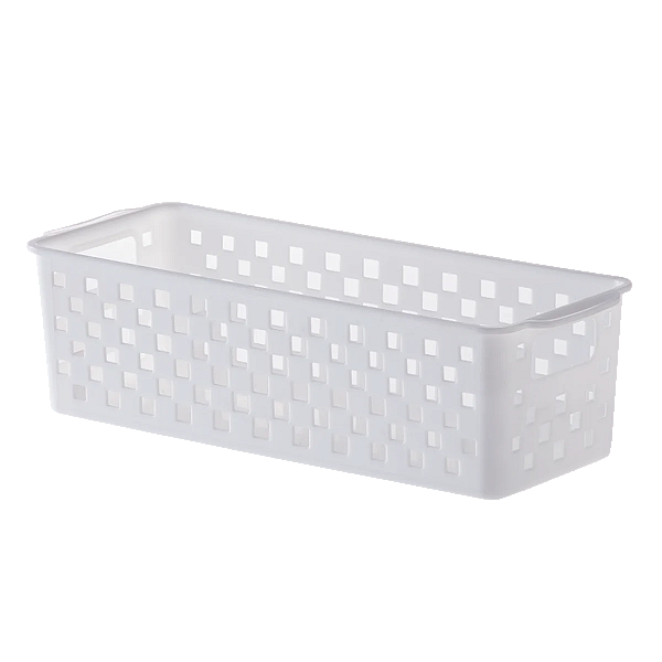 Cesto organizador 27 cm x 11 cm x 8 cm Quadratta Branco