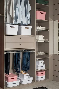 Caixa organizadora Cube M 10,5 Litros - Bege