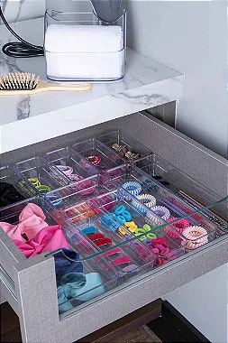 ORGANIZADOR DIAMOND 30 X15 X 5,2 CM CRISTAL