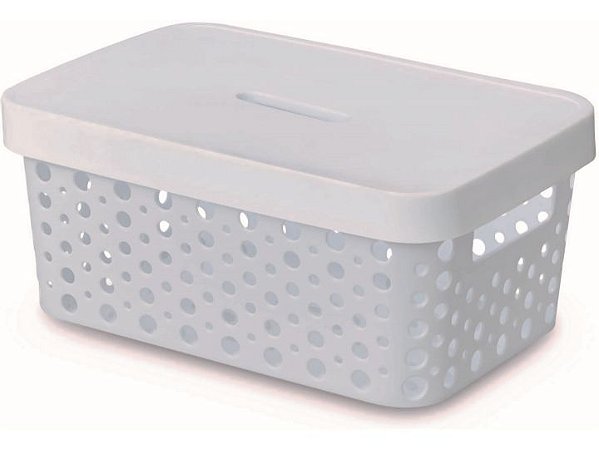CESTO 4,5L C TAMPA BRANCO