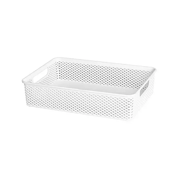 CESTO ORGANIZADOR BRANCO 30X21X7 CM LINEA