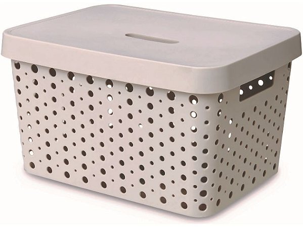 CESTO 20L C TAMPA CINZA CLARO