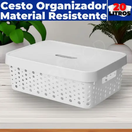 CESTO 20L CTAMPA BRANCO