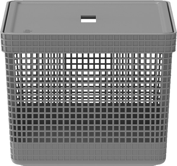 CESTO ORGANIZADOR GRID 20L TAMPA CHUMBO FECHADO