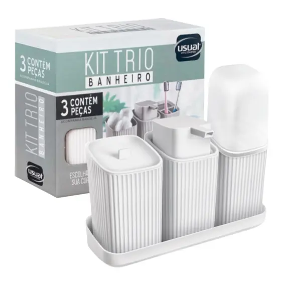 KIT TRIO BANHEIRO BRANCO