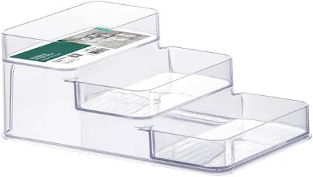 ORGANIZADOR DIAMOND TRIPLO 26 X 16 X 10 CM CRISTAL