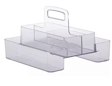 ORGANIZADOR DIAMOND C/ ALCA DUPLO 24 X 24 X 18 CM CRISTAL