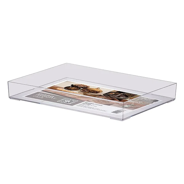 BANDEJA 34,5 X 25 X 4,7 CM CRISTAL