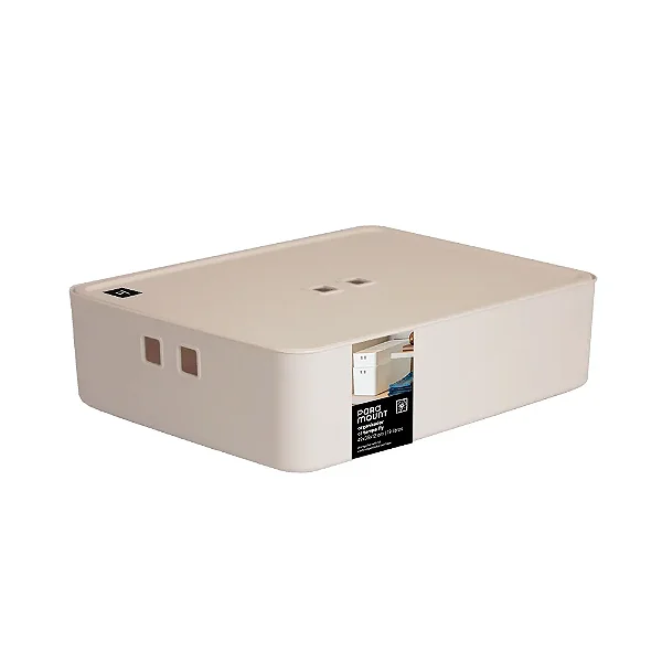 ORGANIZADOR C/ TAMPA 49X35X12 CM FLY 19,0 LTS CREME