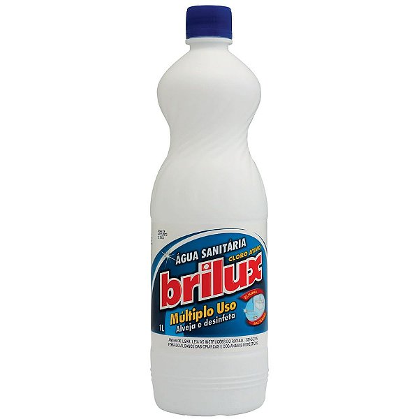 Água Sanitária Brilux 1L - Norton Distribuidora – Higiene, Limpeza,  Papelaria, Descartáveis e muito mais!