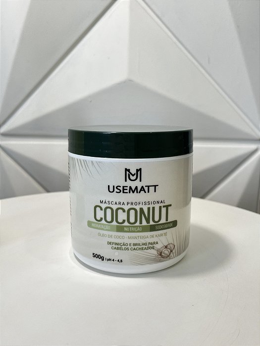Máscara de hidratação Coconut para cabelos cacheados