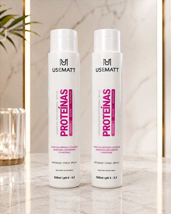 Shampoo e condicionador Mix de proteínas