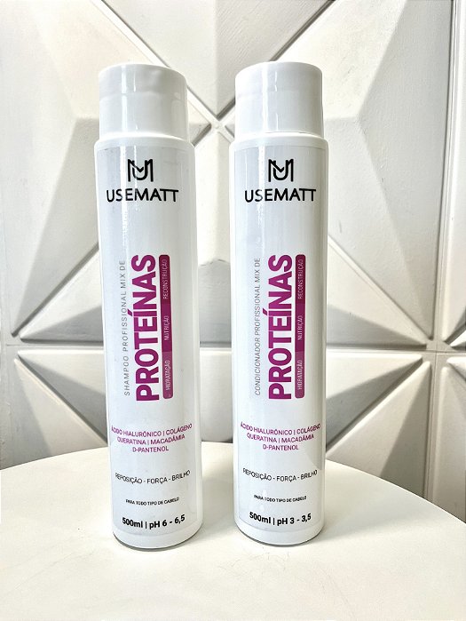 Shampoo e condicionador Mix de proteínas
