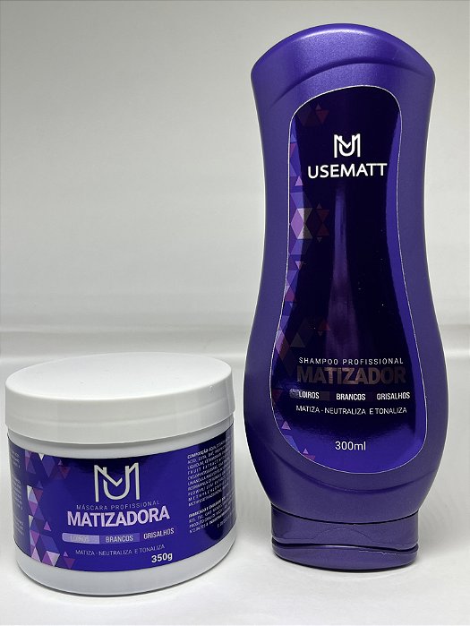 Kit Matizador: Shampoo e Máscara que matizam, hidratam, tonalizam e neutralizam tons amarelados