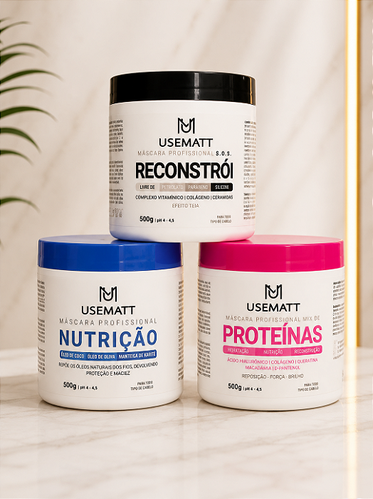 Cronograma Capilar Use Matt | Hidratação | Nutrição | Reconstrução