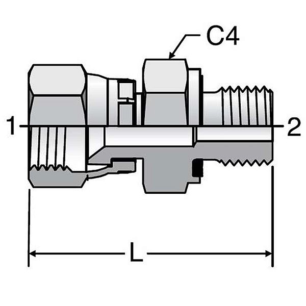 Conector Giro BSPP Giro 12-8F642EDMXS