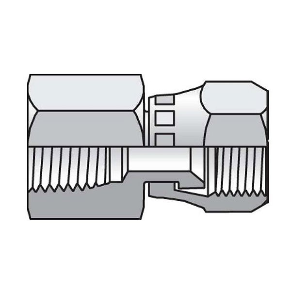 Conector Fêmea de Porca Giratória 37° NPTF Parker 6-6 G6X-SS