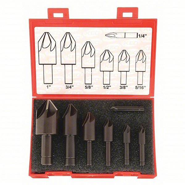 Jogo de Escareador 1/4 com 7 peças KEO 3ZXV1