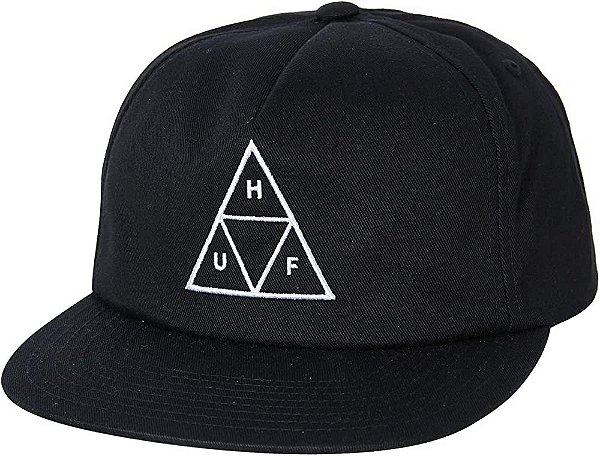 Boné HUF Ess Triple Triangle Unstructured Snapback Hat Black