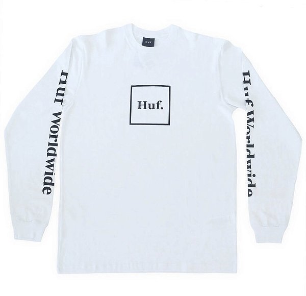 Camiseta HUF Long Sleeve Domestic Box White