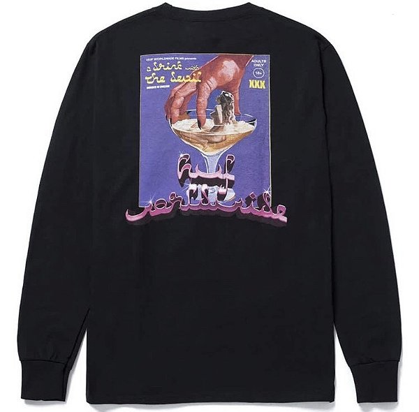 Camiseta HUF Drinking With The Devil Long Sleeve Black