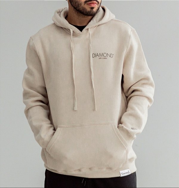 Moletom Diamond Supply Logo Hoodie Sand