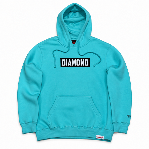 Moletom Diamond Box Logo Hoodie Blue Diamond