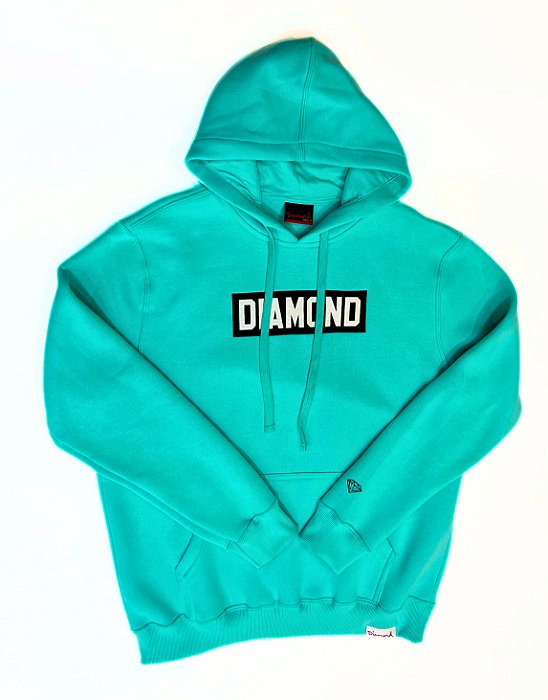 Moletom Diamond Box Logo Hoodie Blue Diamond