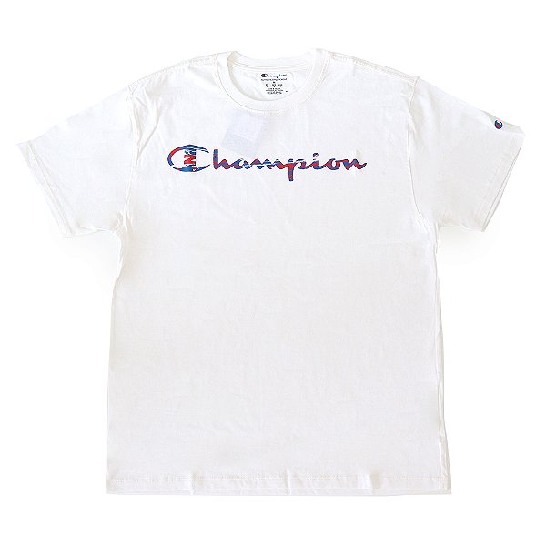 Camiseta Champion Abstract Script Off White