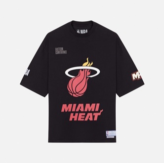 Camiseta Approve x NBA Oversized Heat Black