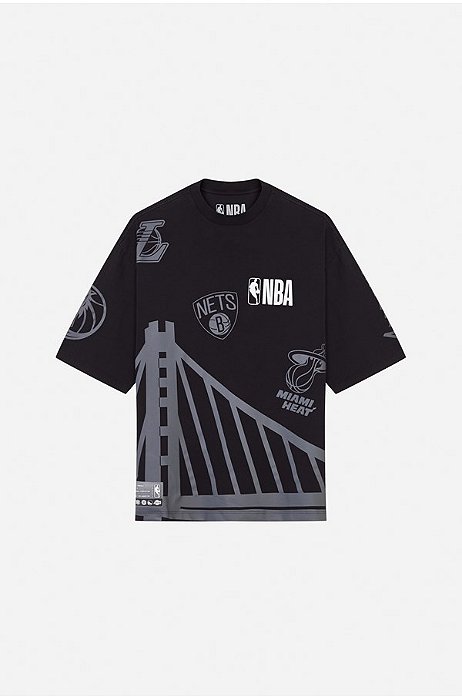 Camiseta Approve x NBA Full Print Oversized Black