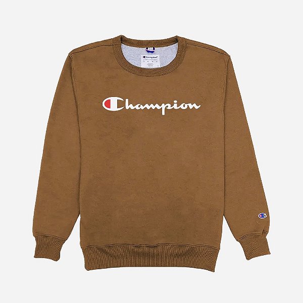 Moletom Champion Logo Script Beige