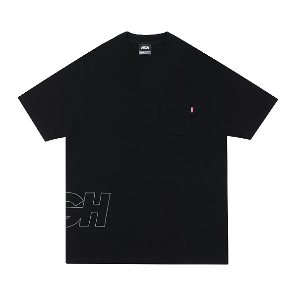 Camiseta HIGH Tee Work Outline Logo Black