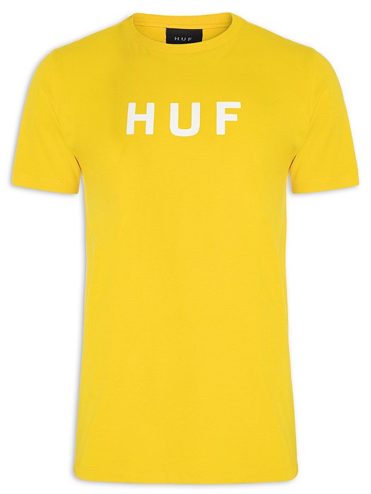 Camiseta HUF Essentials OG Logo Tee Yellow